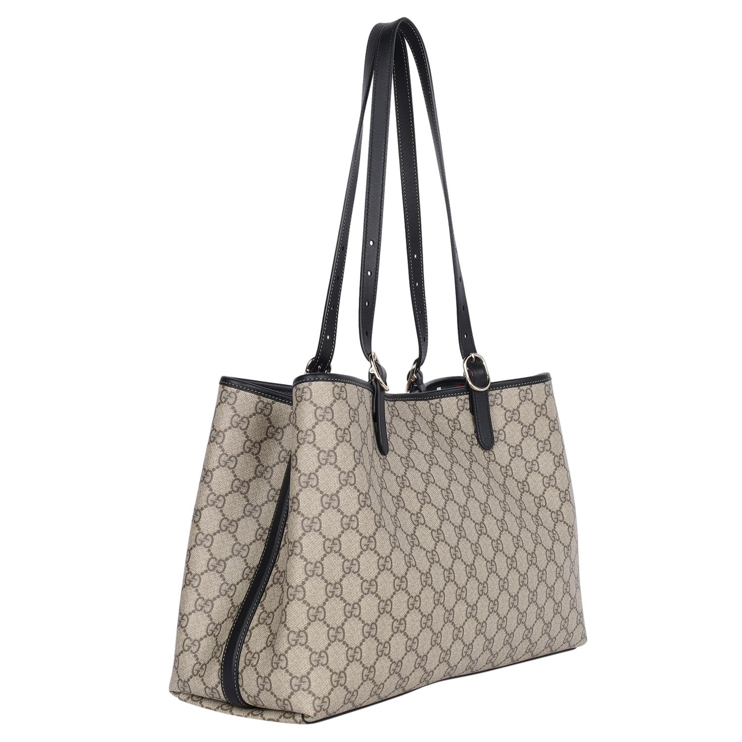 Gucci GG Emblem Maxi Tote Bag Nero in vendita 3