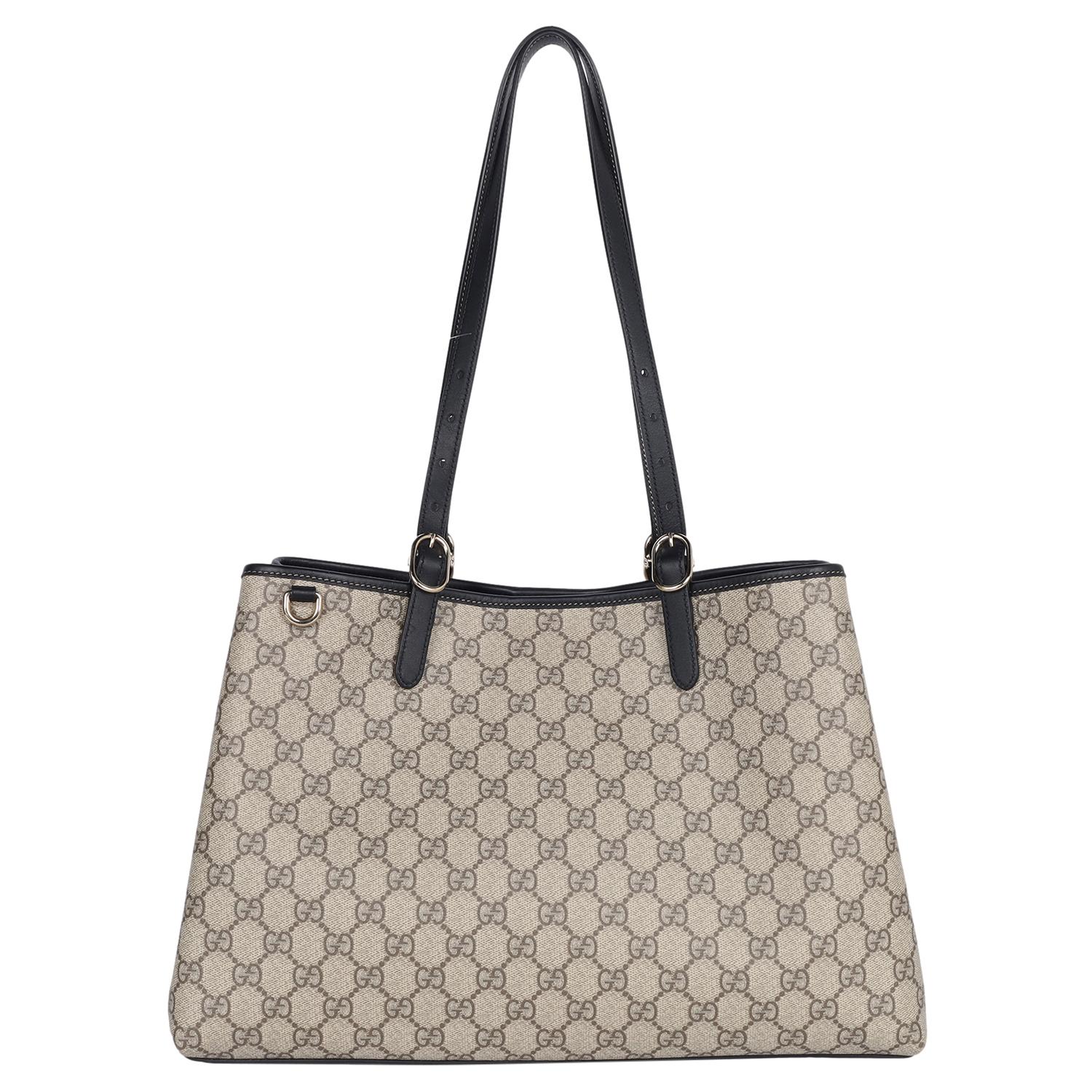 Gucci GG Emblem Maxi Tote Bag Nero in vendita