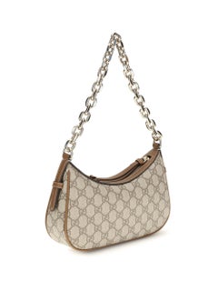 Gucci GG Emblem Shoulder Bag — Beige