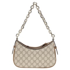 Gucci GG Emblem Shoulder Bag — Beige