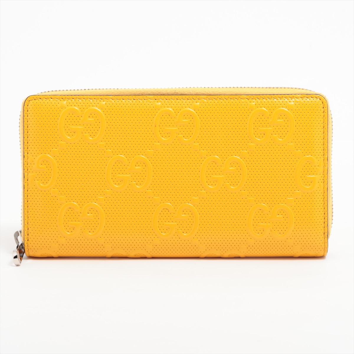 The Gucci GG Embossed Leather Zip Long Wallet in Yellow is a vibrant and stylish accessory that adds a pop of color to any ensemble. Crafted from high-quality leather, the wallet features Gucci's iconic GG embossed pattern, showcasing the brand's