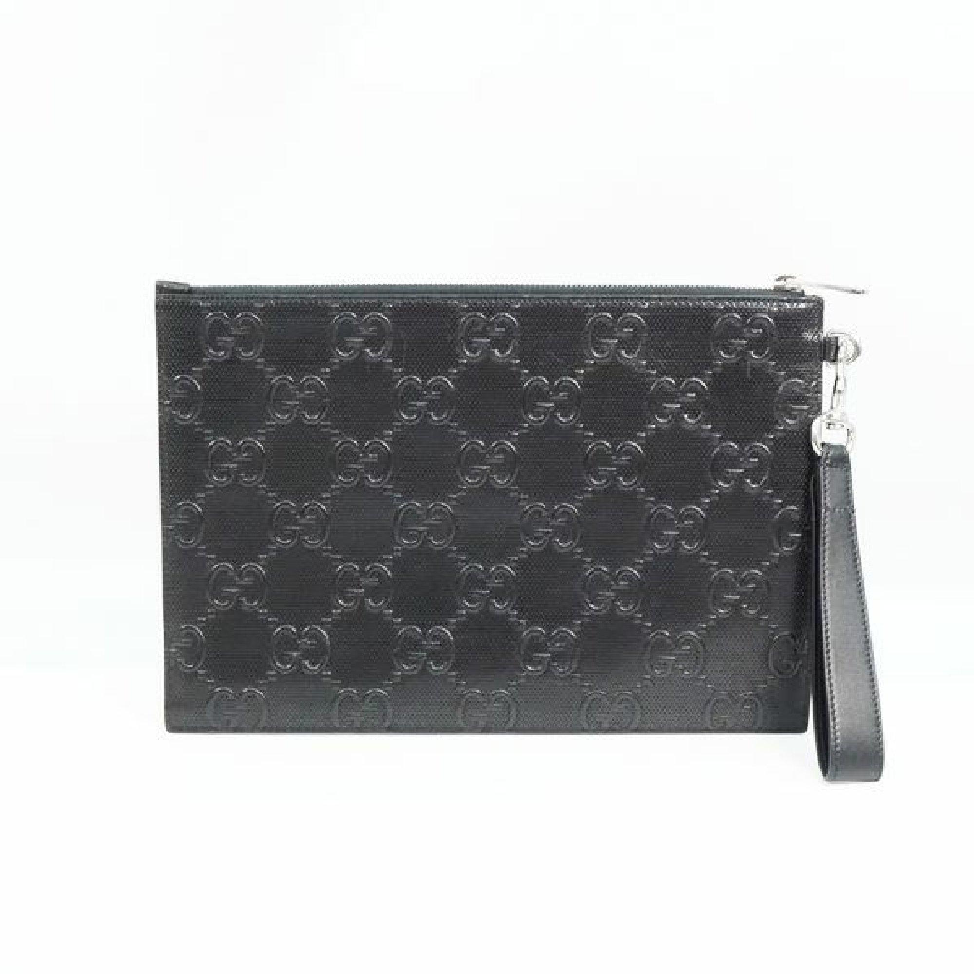 GUCCI GG embossed Mens clutch bag 625569 black at 1stDibs | gucci embossed  clutch, gucci mens clutch