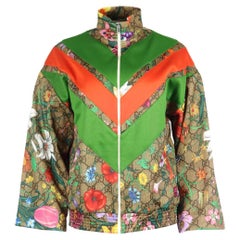 Gucci Gg Flora Print Tech Jersey Track Jacket Small