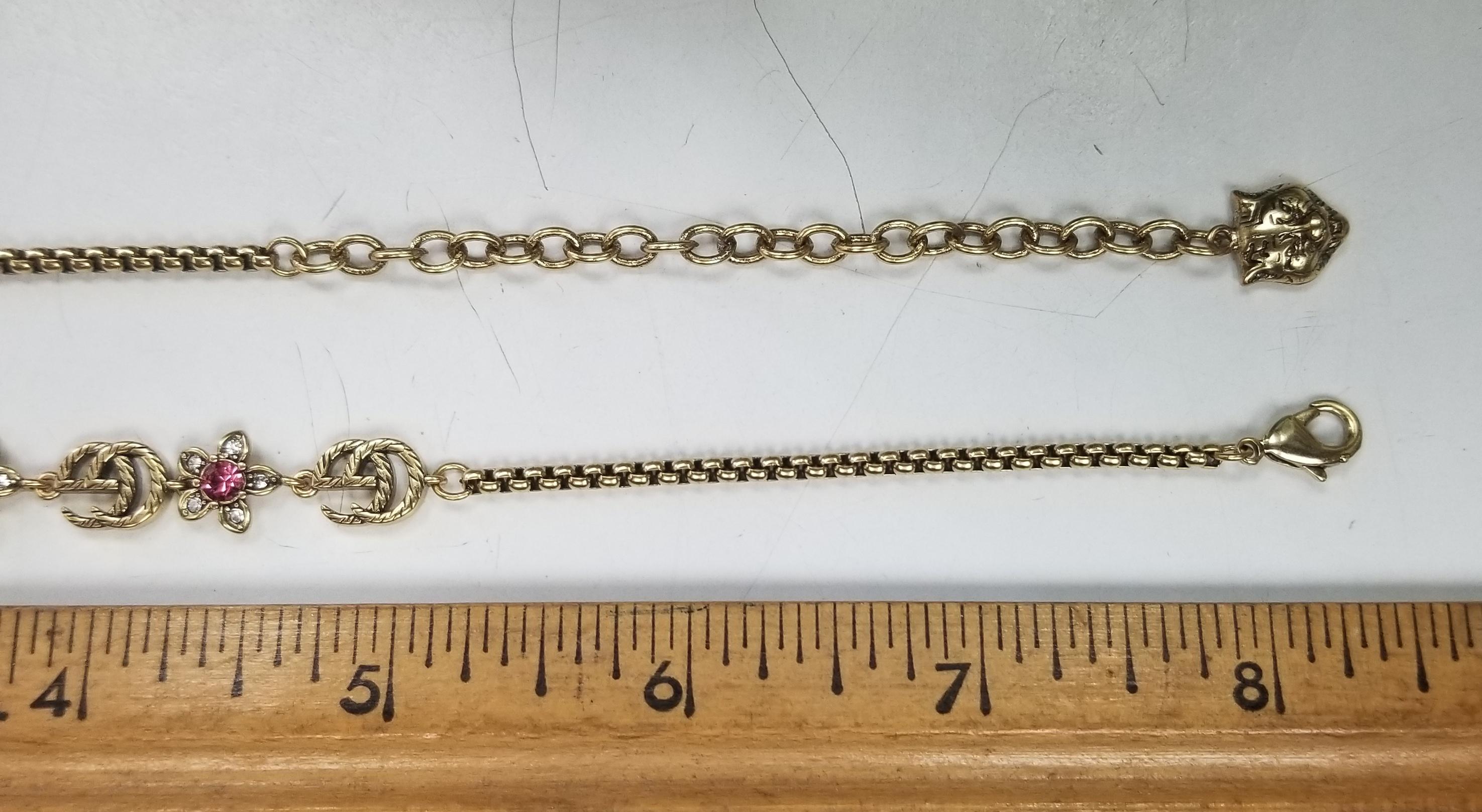 gucci pink flower bracelet