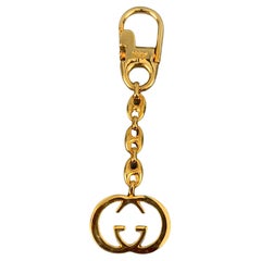 GUCCI GG Gold Chain Link Metal Key Chain