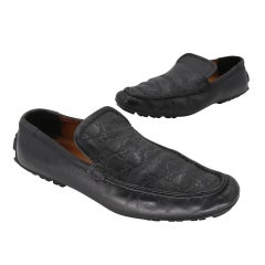 Gucci GG Guccissima 43.5 Leather Driver Men's Formal Shoes GG-S0805P-0002