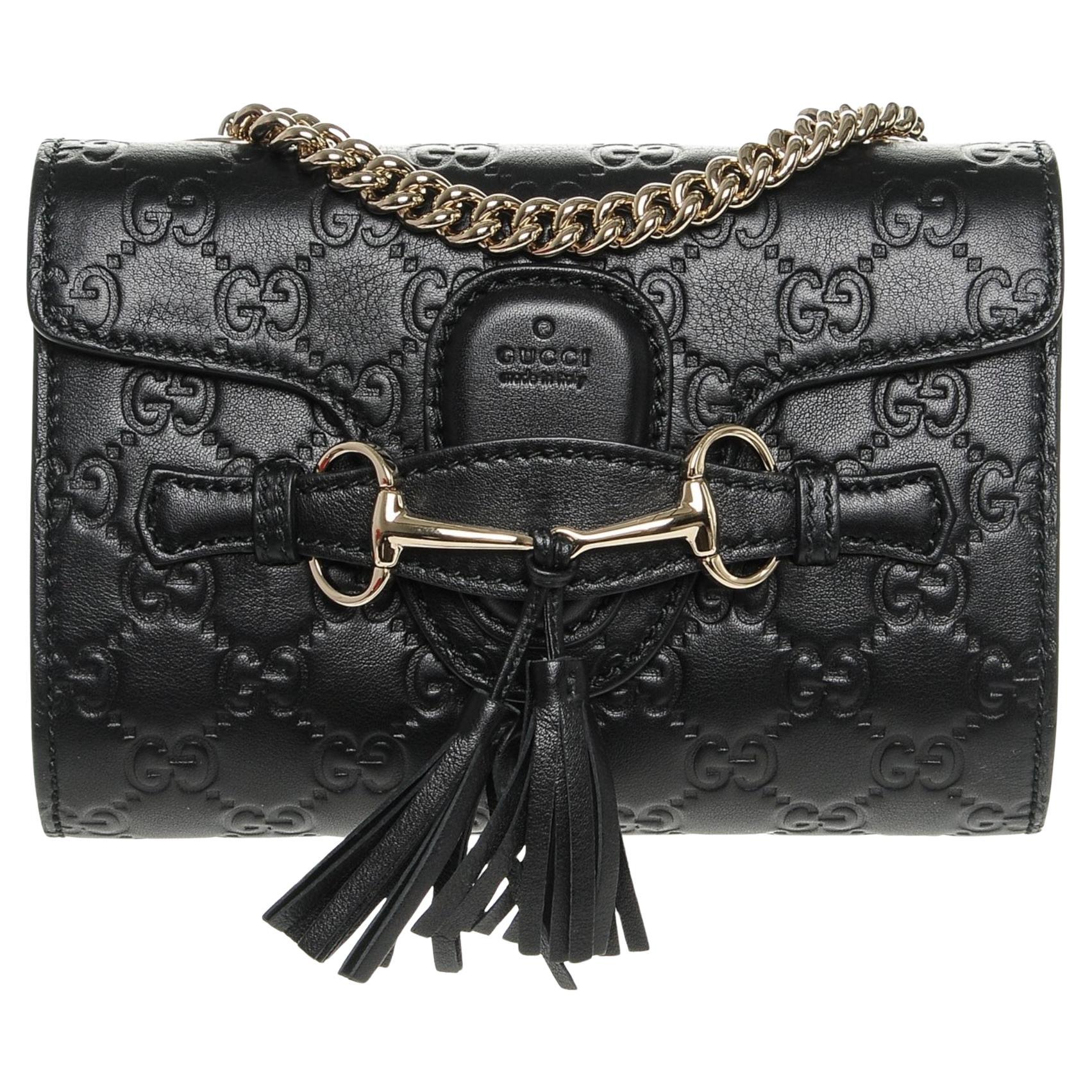 Gucci GG Guccissima Black Emily Sac a bandouliere mini