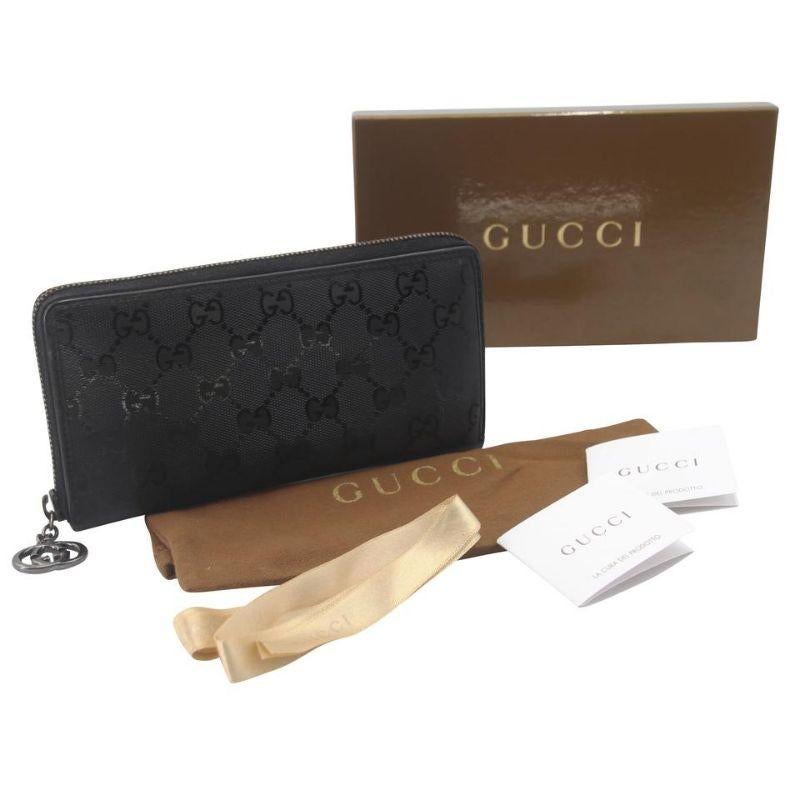 Gucci GG Guccissima Portafoglio grande in tela rivestita GM GG-0729N-0005 In condizioni buone in vendita a Downey, CA