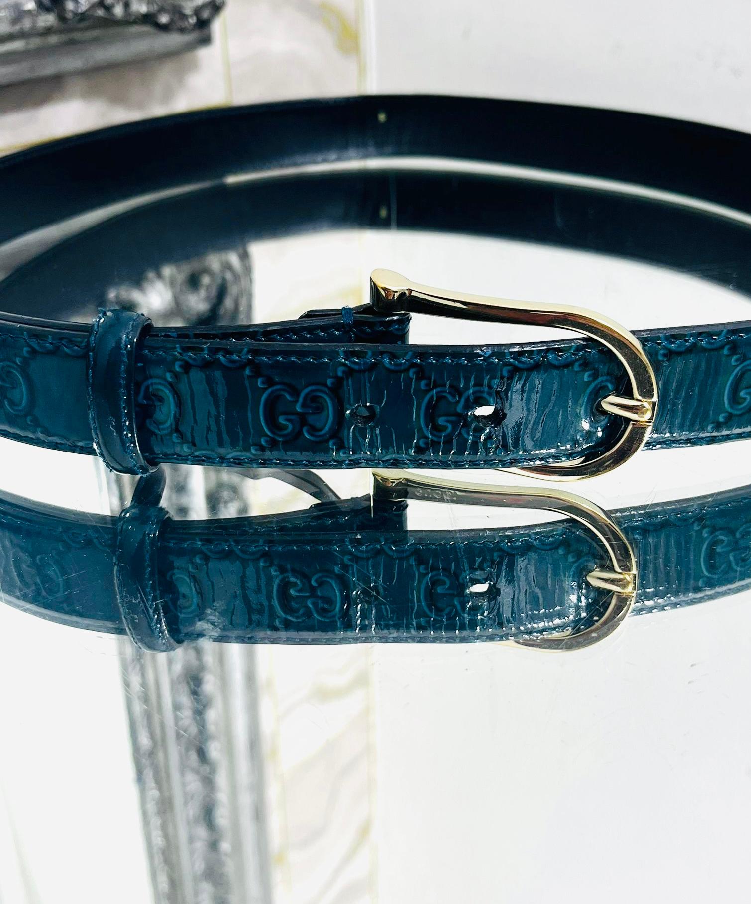 Gucci 'GG' Guccissima Patent Leather Belt 1