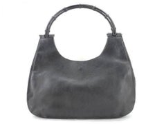 Gucci Gg Hobo-223599 Black Leather Shoulder Bag