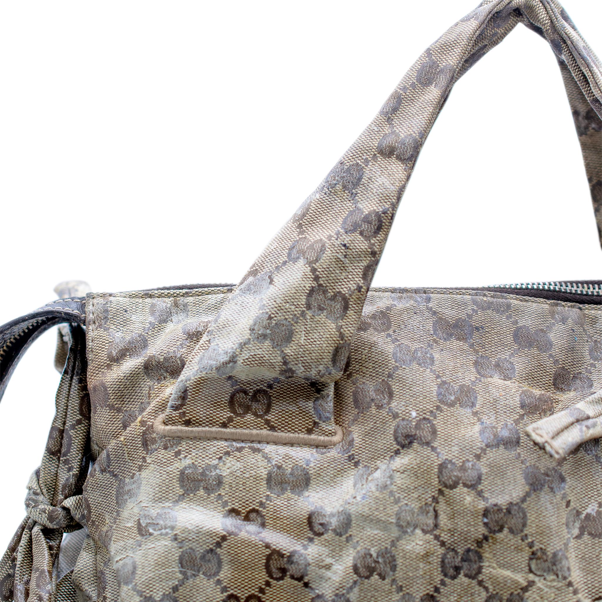 Gucci Gg Hysteria Tote Beige Leather Ladies Handbag For Sale 9