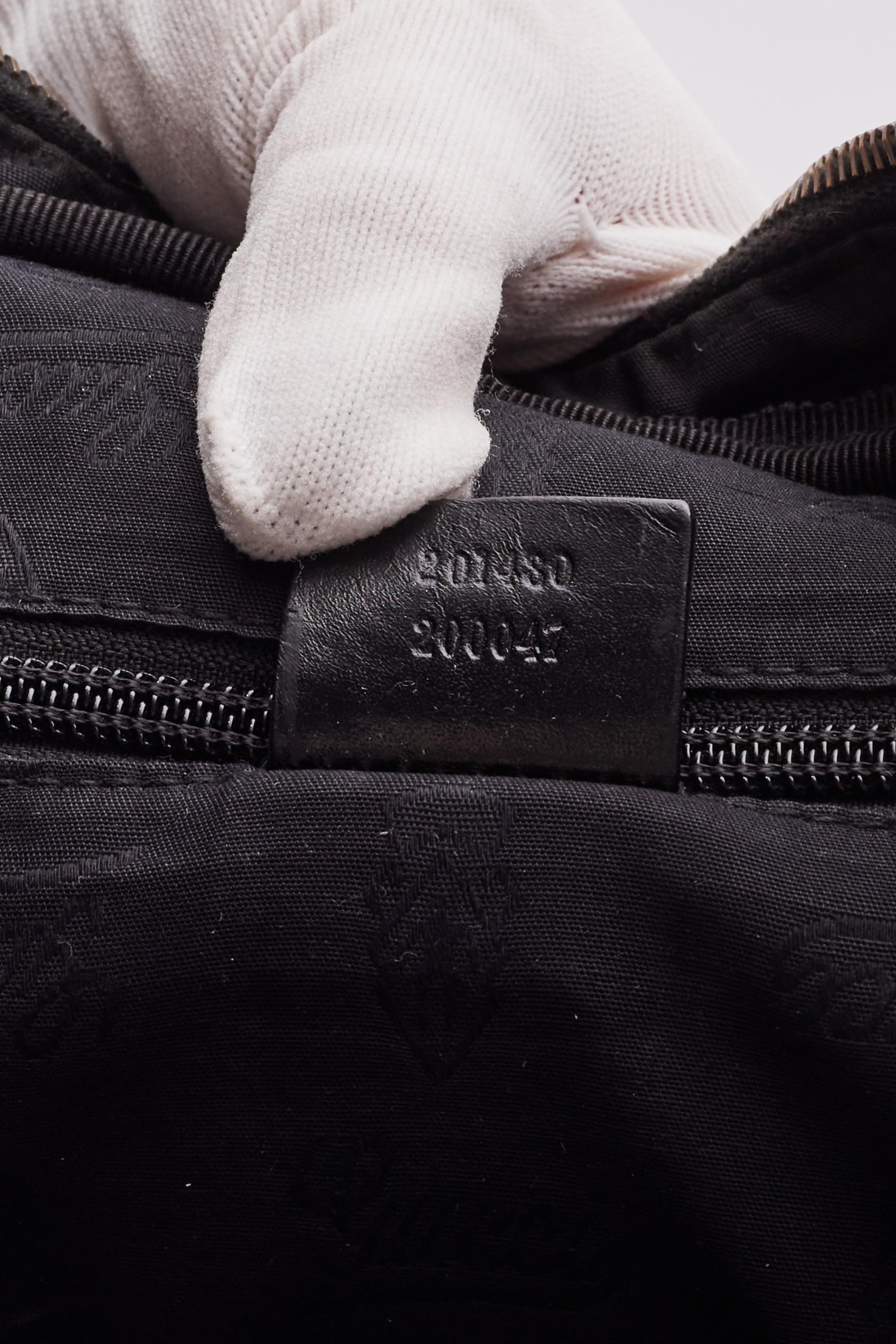 Gucci GG Imprime Schwarzes Aktentasche aus Segeltuch Groß im Angebot 5