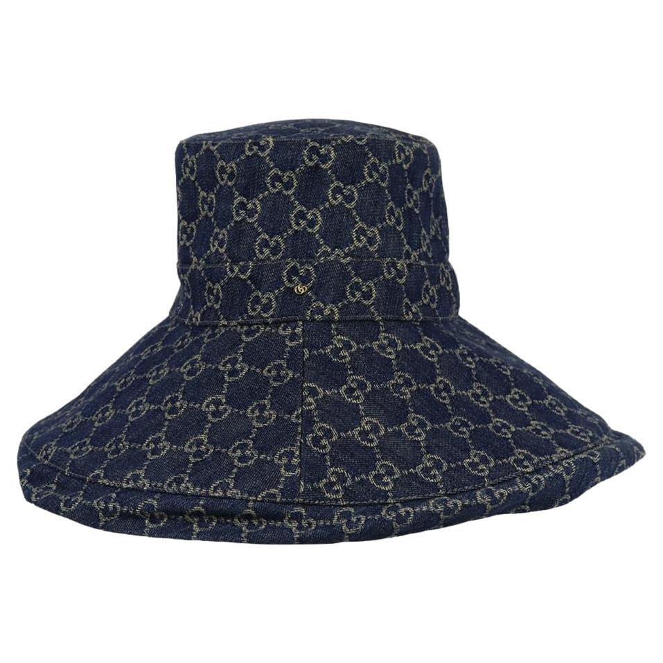 Gucci Gg Jacquard Denim Hat Medium