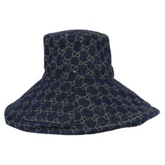 Gucci Gg Jacquard Denim Hat Medium