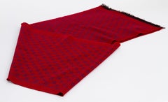 Gucci "GG Jacquard" Red Wool Scarf NEW