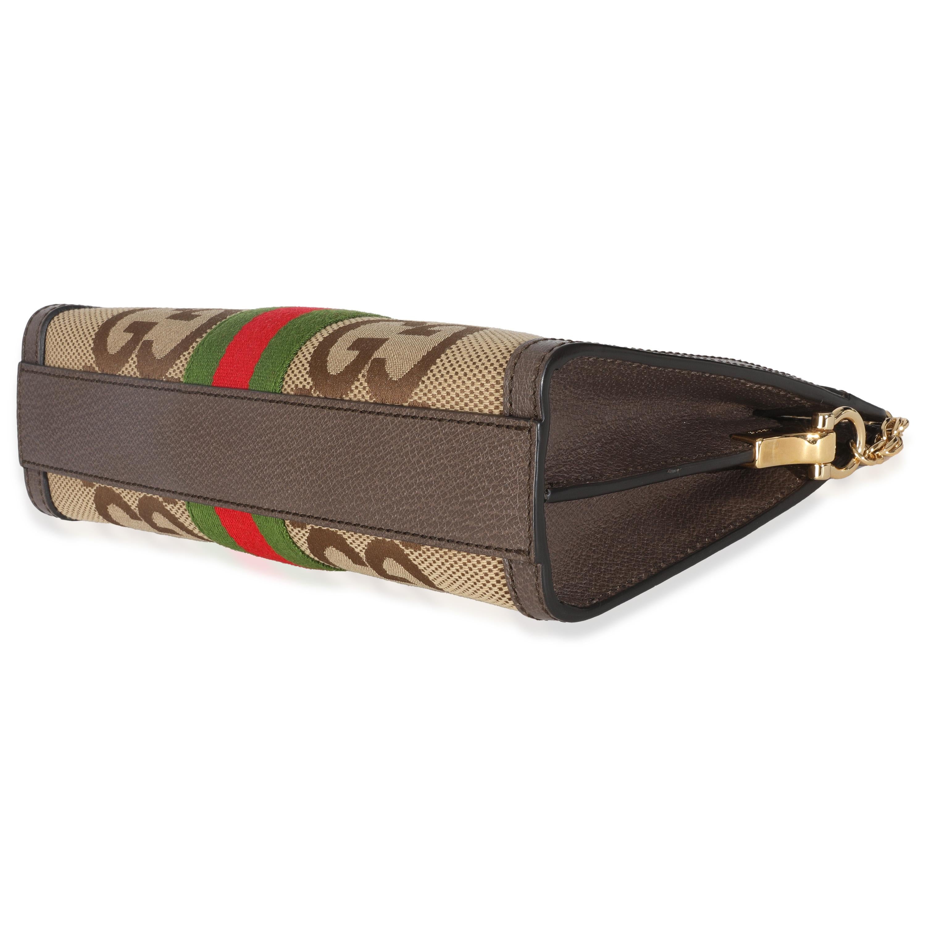 Gucci GG Jumbo Dollar Calfskin Web Small Ophidia Chain Shoulder Bag For Sale 3