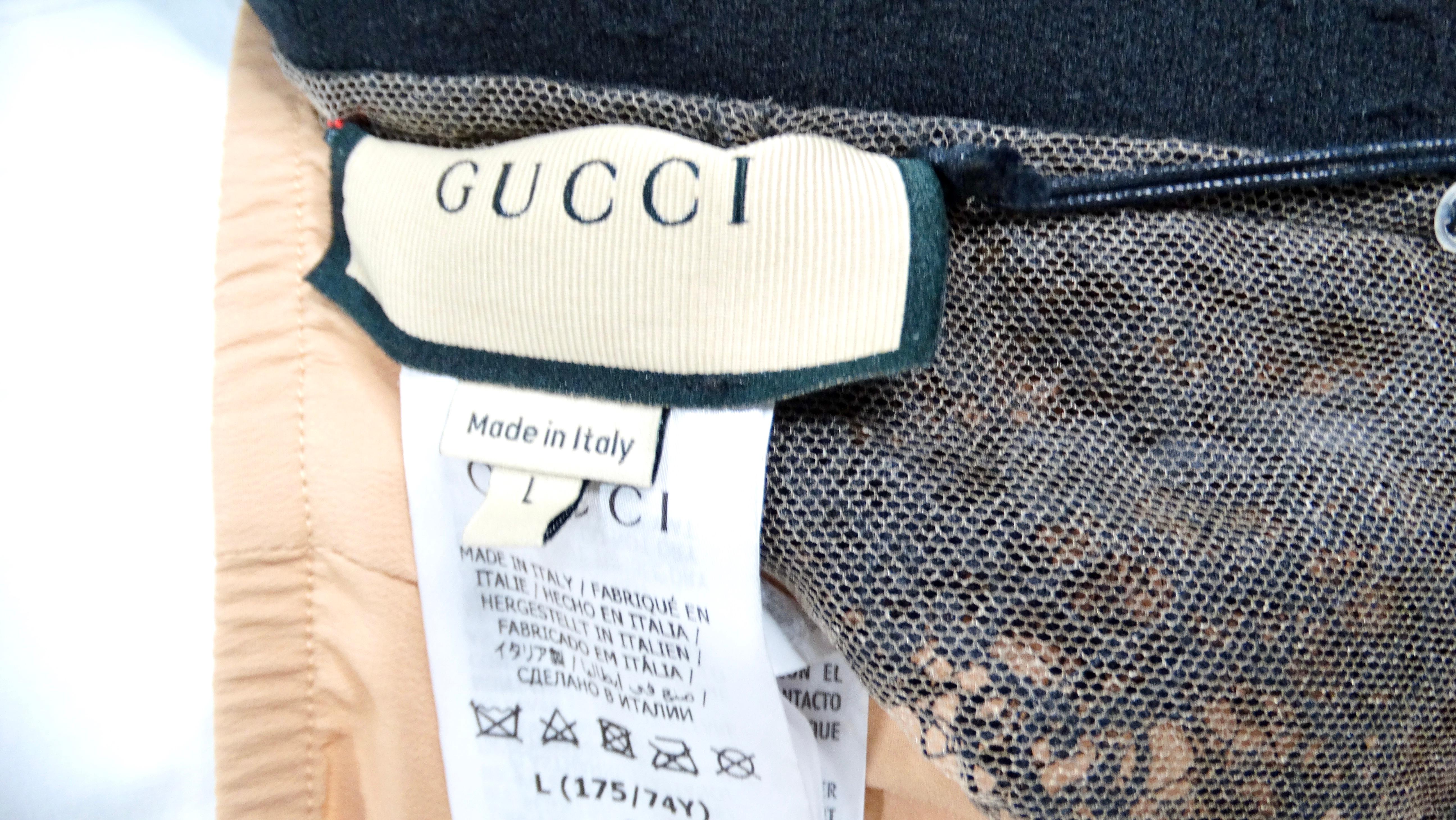 Gucci GG Falda Midi Bordada De Encaje Con Slip De Seda Adosable en venta 4
