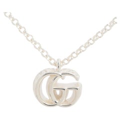 Gucci GG Logo Arabesque Collar Plata