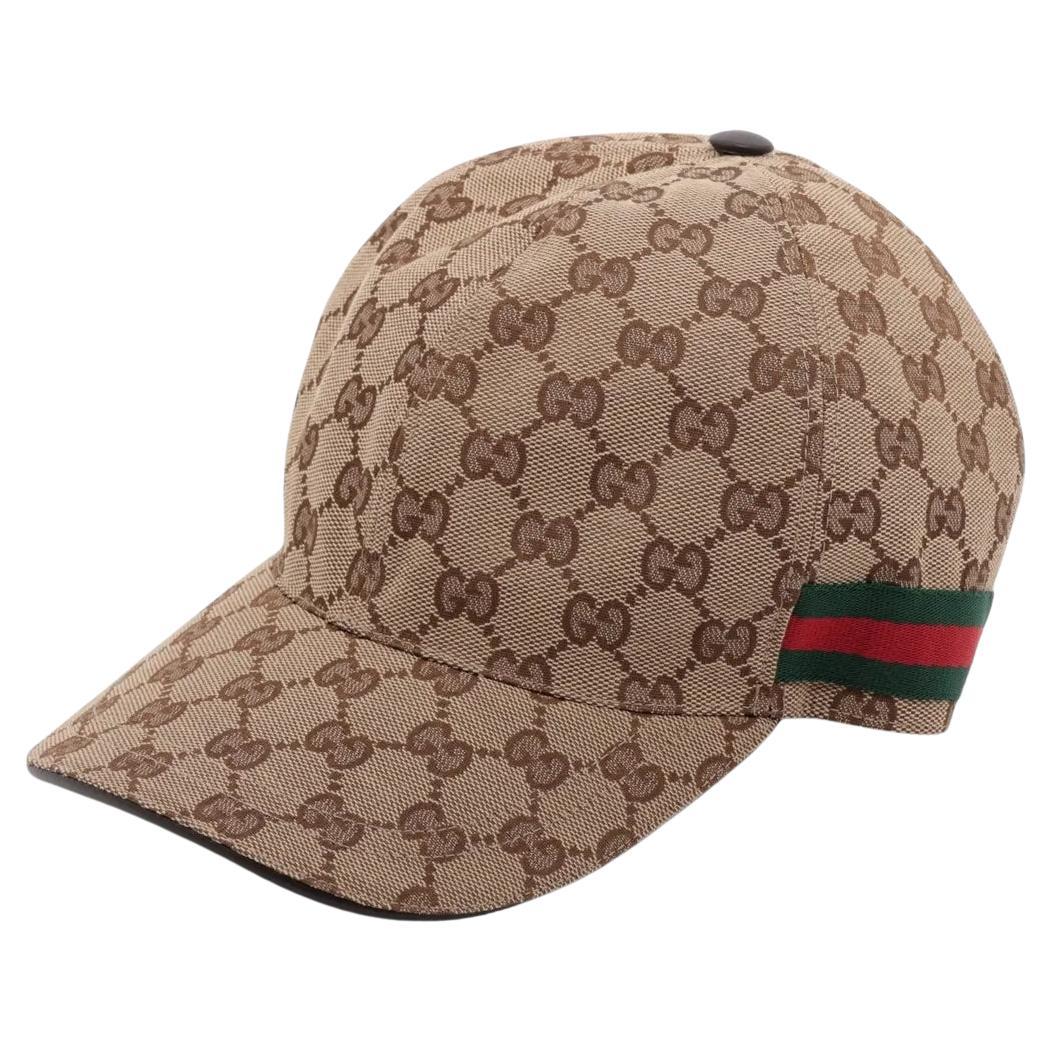 Gucci Cappello in tela con logo GG Beige