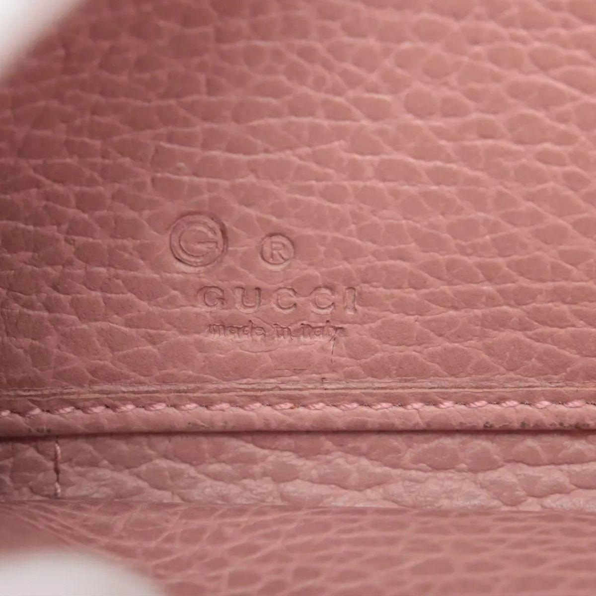 Portafoglio Gucci GG Logo in tela e pelle Beige e Rosa in vendita 1