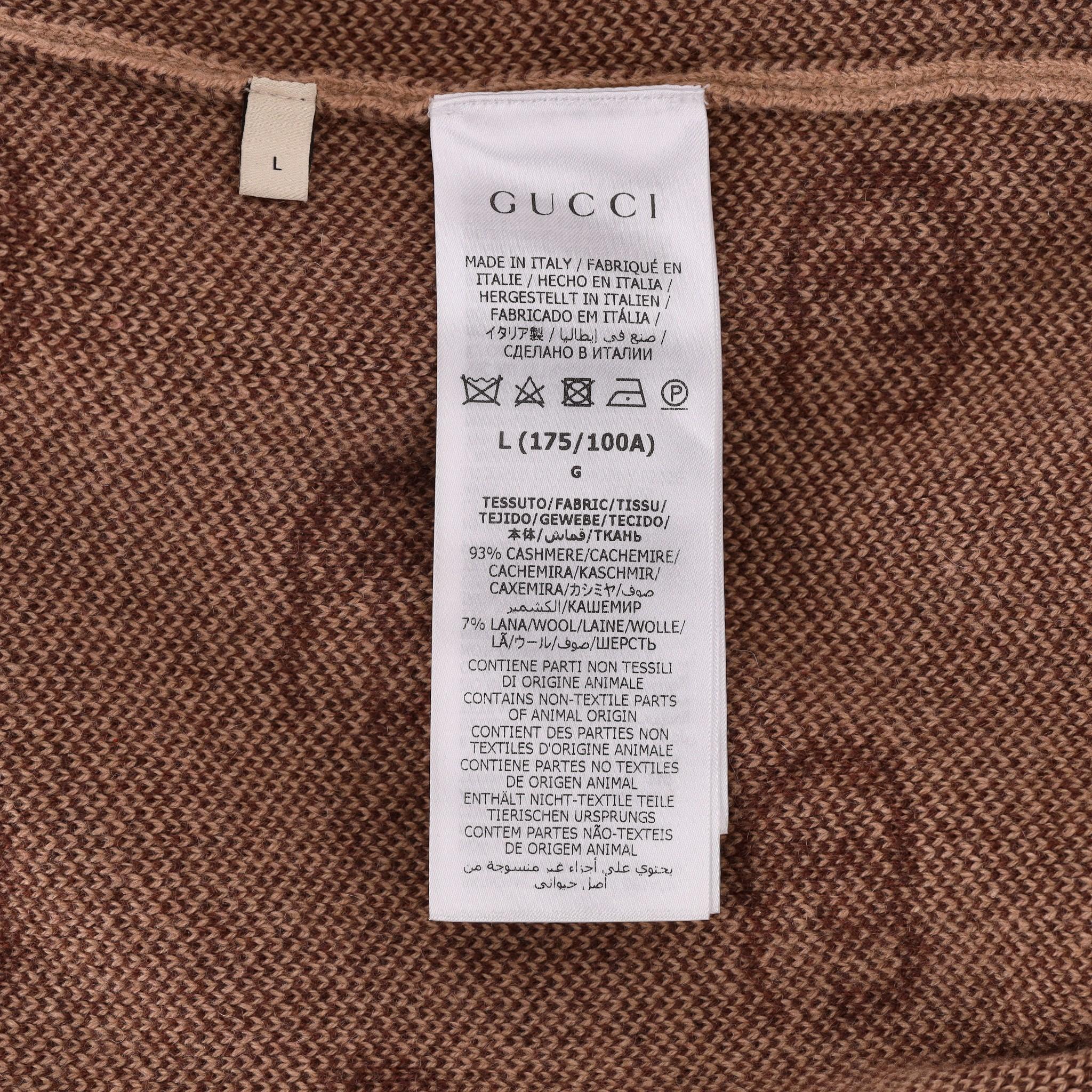 Gucci 'GG' Logo Cashmere & Wool Cardigan With Mother-Of-Pearl Buttons 2