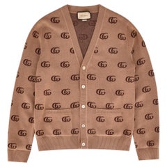 Gucci 'GG' Logo Cashmere & Wool Cardigan With Mother-Of-Pearl Buttons