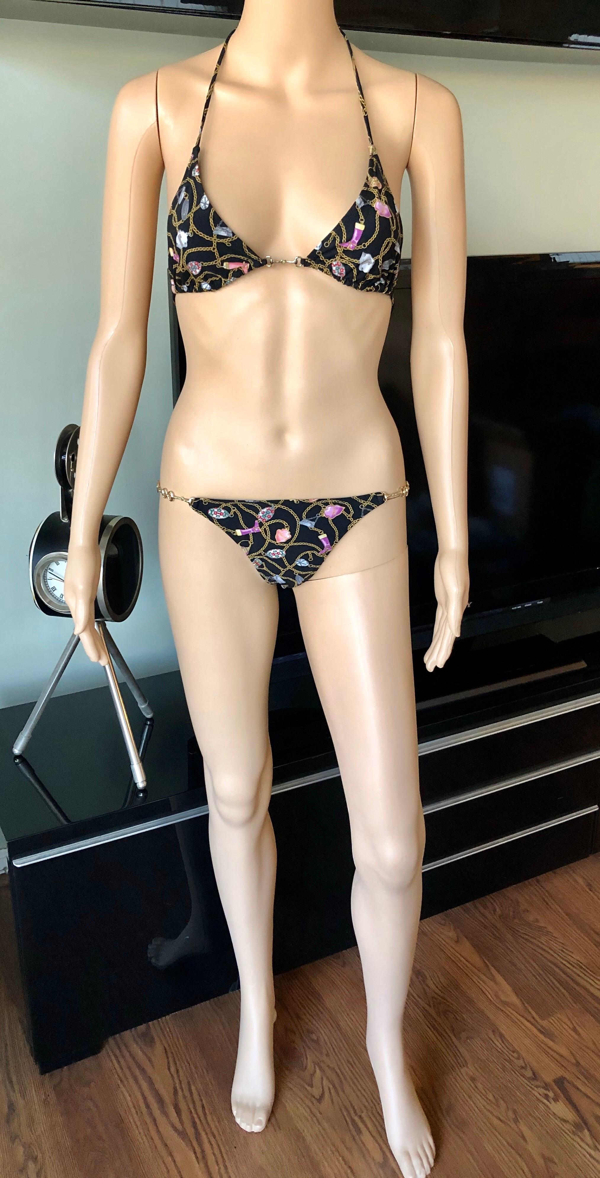 gucci bikini with chain