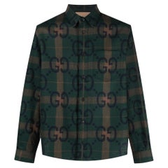 Gucci 'GG' Logo Checked Wool Shirt