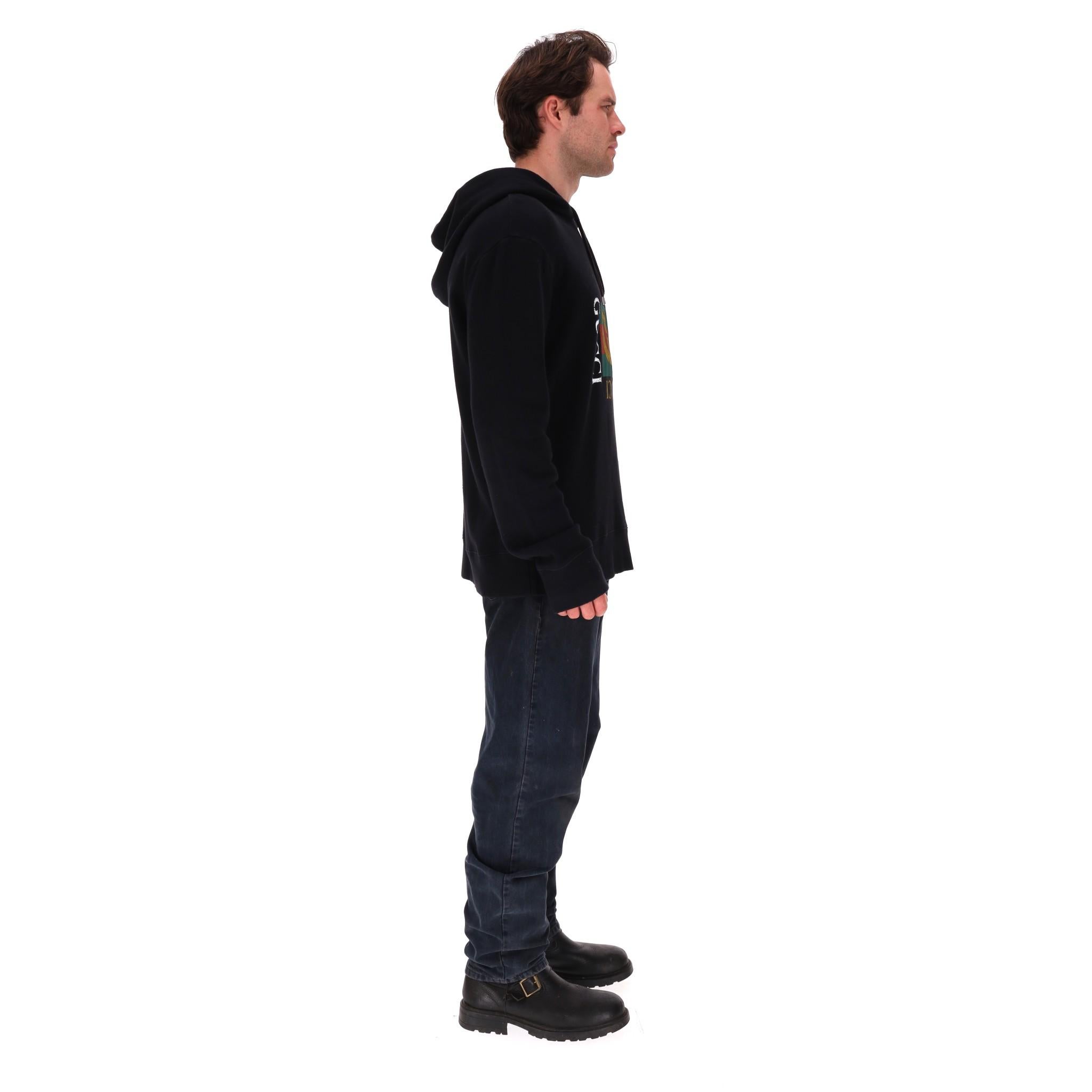 Black Gucci 'GG' Logo Cotton Hoodie