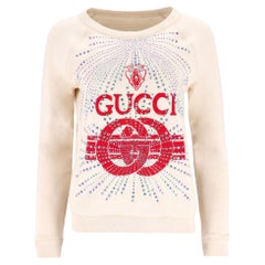 Gucci 'GG' Logo Crystal Embellished Sweatshirt