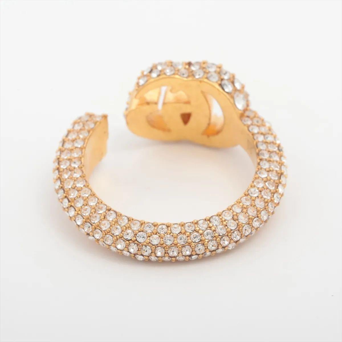 Anello con strass con logo GG di Gucci In condizioni buone in vendita a Humacao, PR