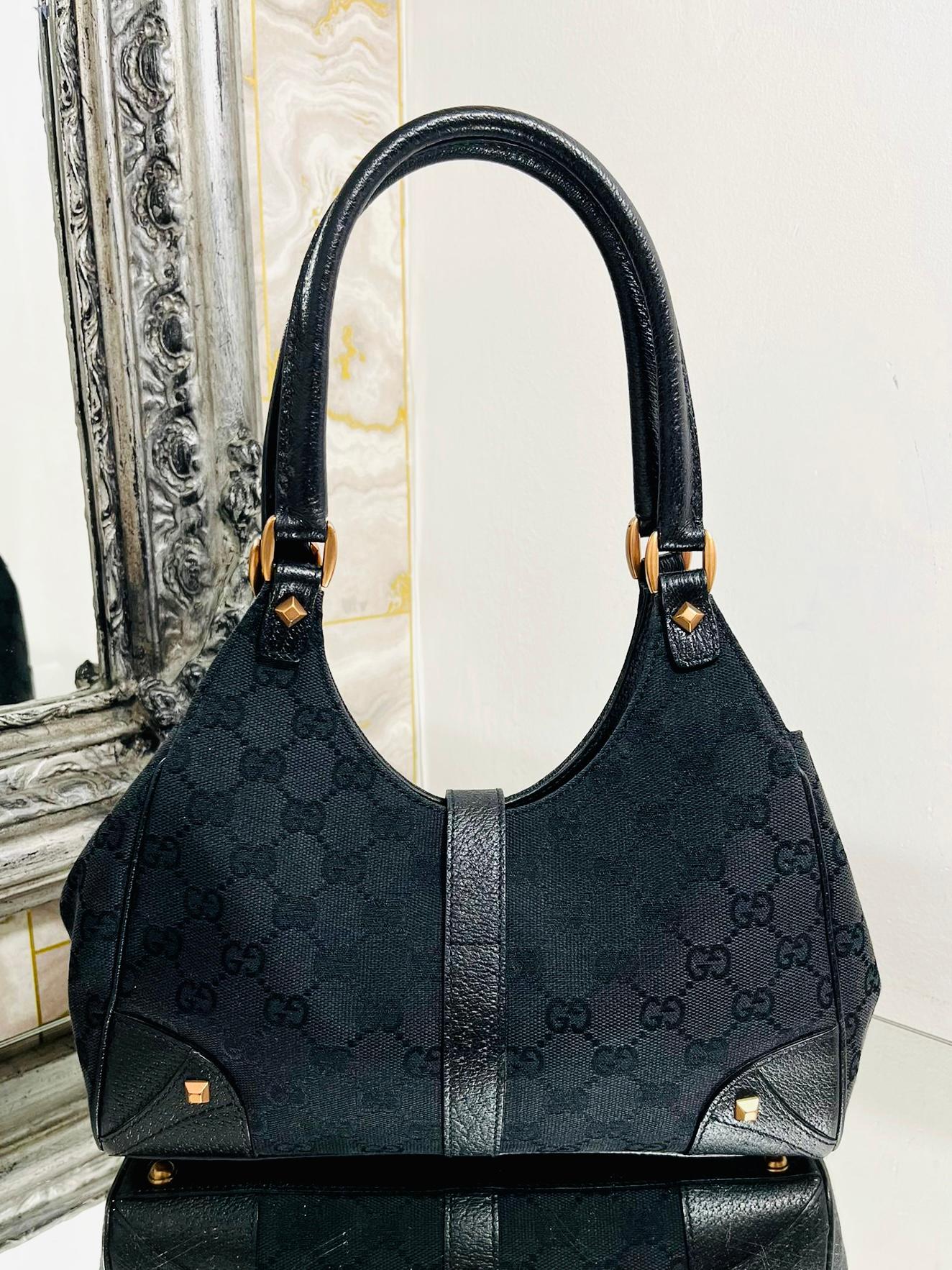 Gucci 'GG' Logo Jackie  Vintage Canvas & Leather Hobo Bag 1