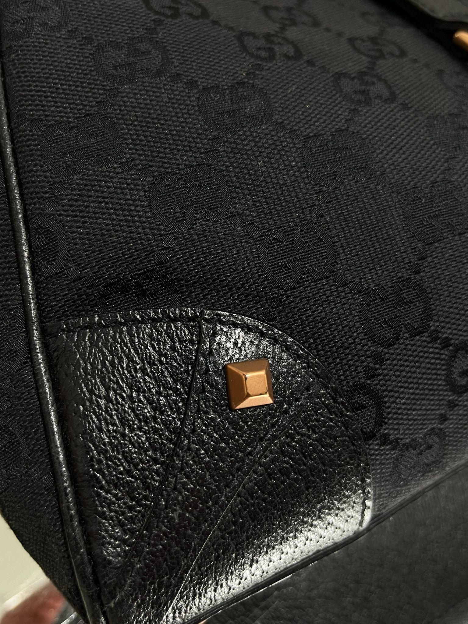 Gucci 'GG' Logo Jackie  Vintage Canvas & Leather Hobo Bag 4