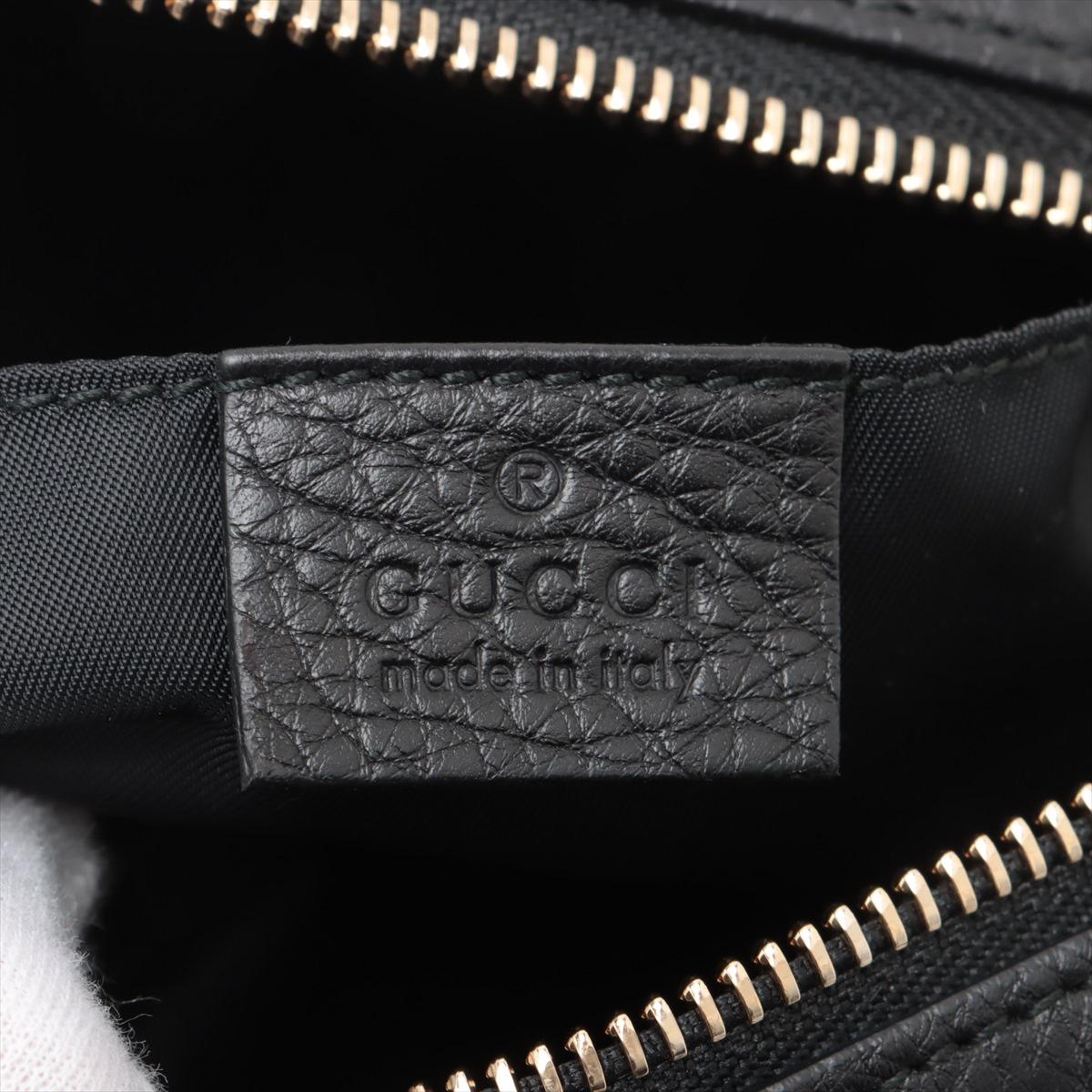 Gucci GG Logo Soho Leather Pouch Black 1