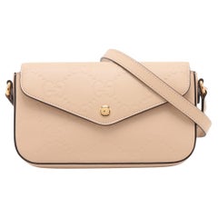 Gucci Logo GG Super Mini Borsa a tracolla Beige