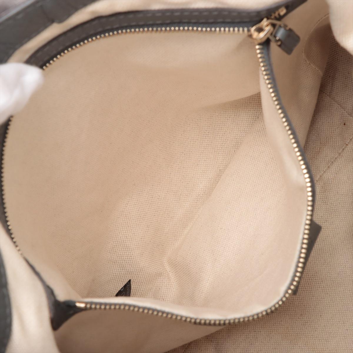 Gucci GG Logo Tassel Pelle Borsa a tracolla a due vie Marrone x Grigio in vendita 4