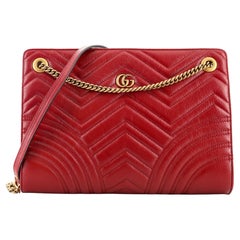 Gucci GG Marmont Accordion Shoulder Bag Matelasse Leather Medium