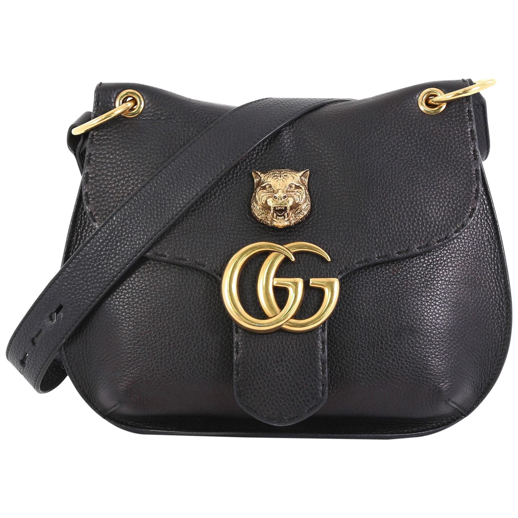 Gucci GG Marmont Animalier Shoulder Bag Leather Medium