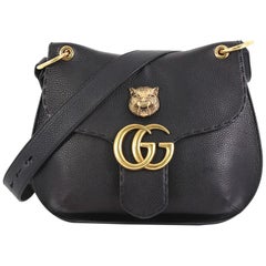 Gucci GG Marmont Animalier Umhängetasche Leder Medium