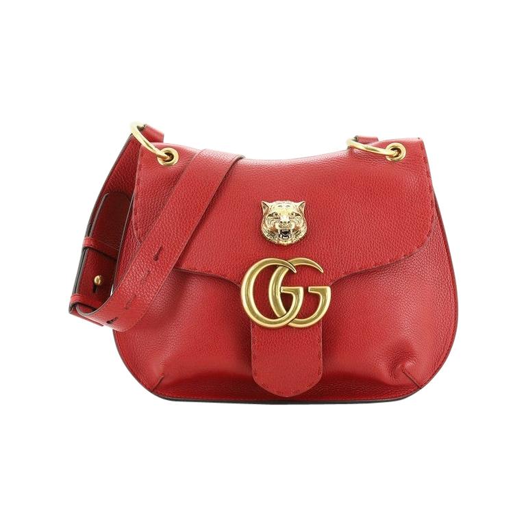 Gucci GG Marmont Animalier Shoulder Bag Leather Medium For Sale at 1stdibs