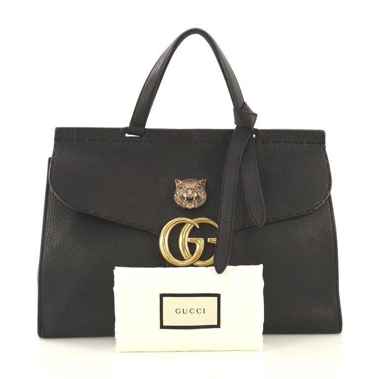 Gucci GG Marmont Animalier Top Handle Bag Leder Medium bei 1stDibs