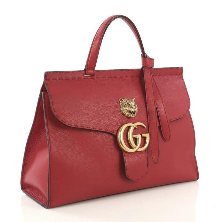 Gucci GG Marmont Animalier Top Handle Bag Leather Medium at 1stDibs | gucci  marmont animalier bag, gucci marmont top handle medium