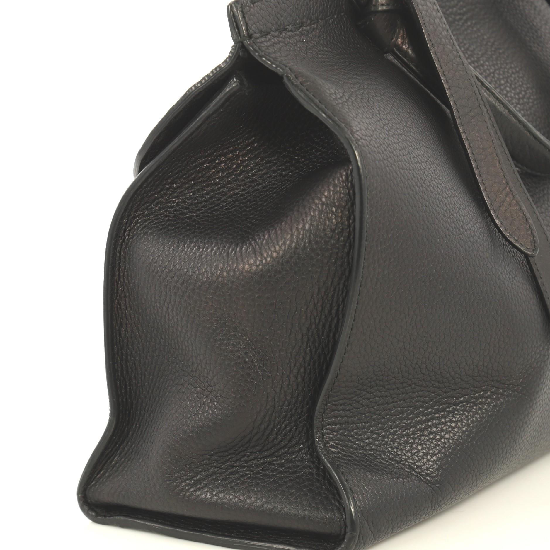 Black Gucci GG Marmont Animalier Top Handle Bag Leather Medium 