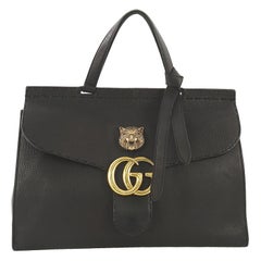 Gucci GG Marmont Animalier Top Handle Bag Leather Medium