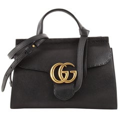 Gucci GG Marmont Animalier Top Handle Bag Leather Small