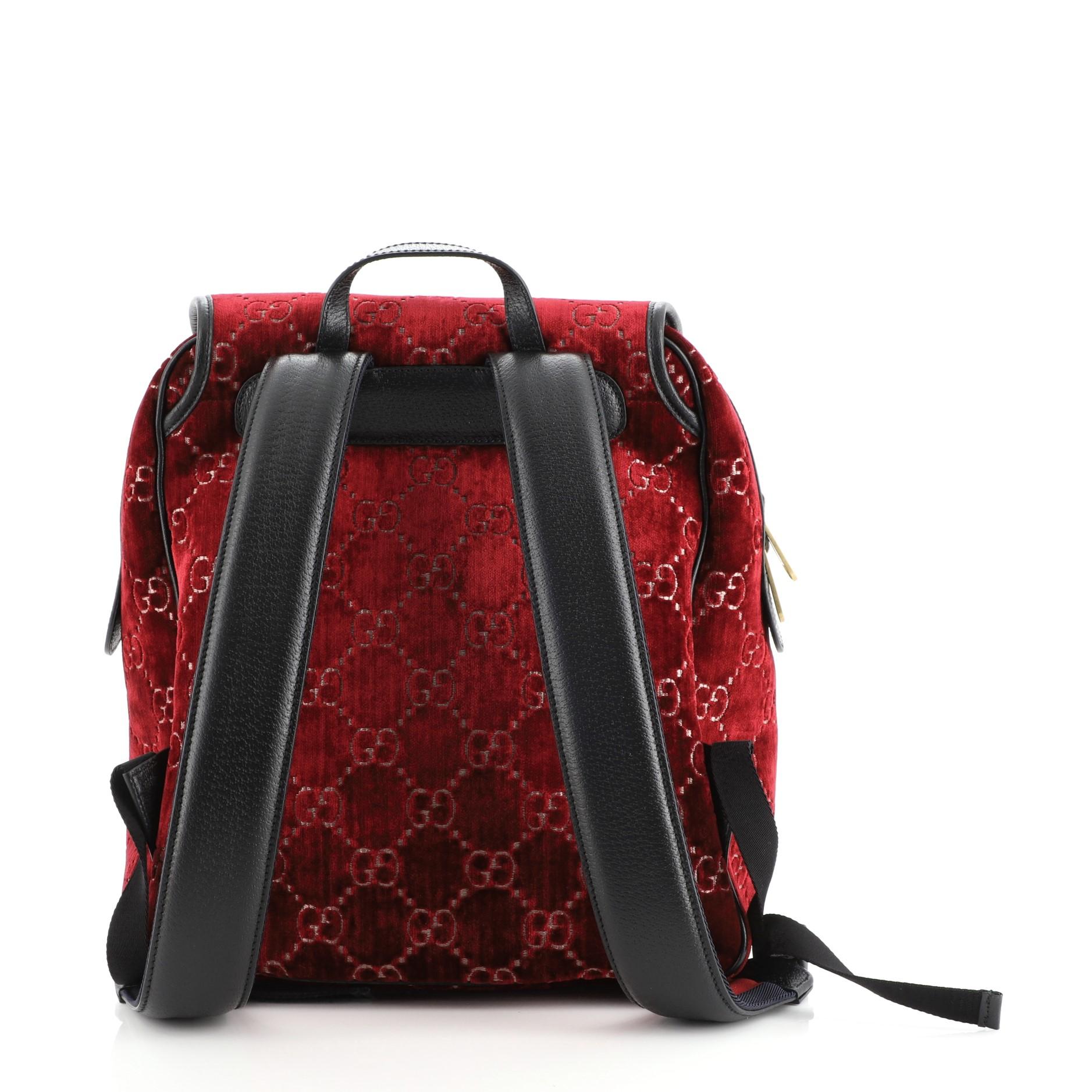 gucci velvet backpack