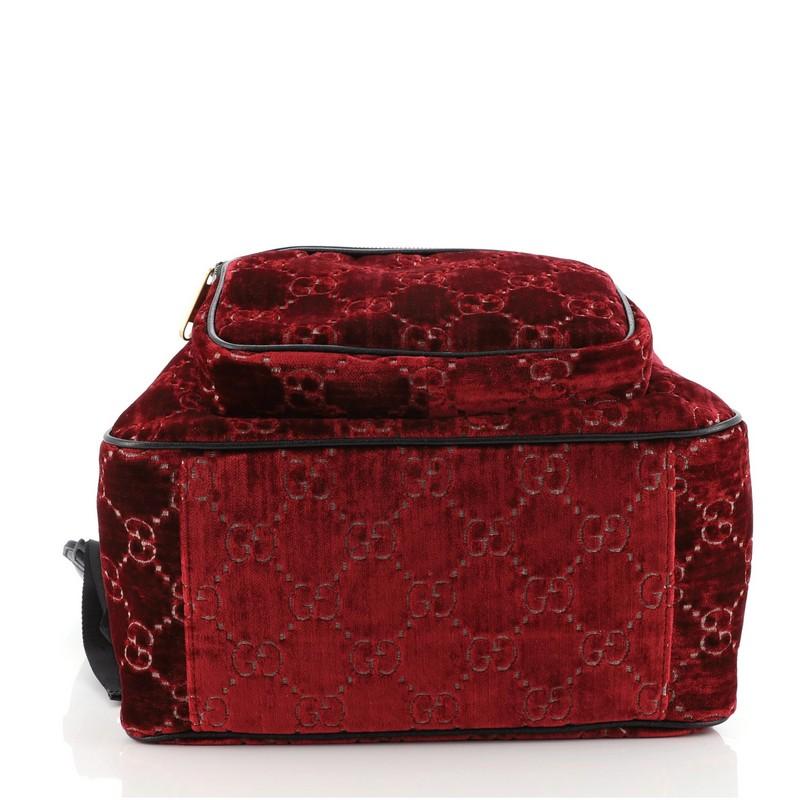 Black Gucci GG Marmont Backpack GG Velvet Small