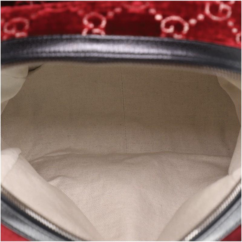 Gucci GG Marmont Backpack GG Velvet Small In Good Condition In NY, NY
