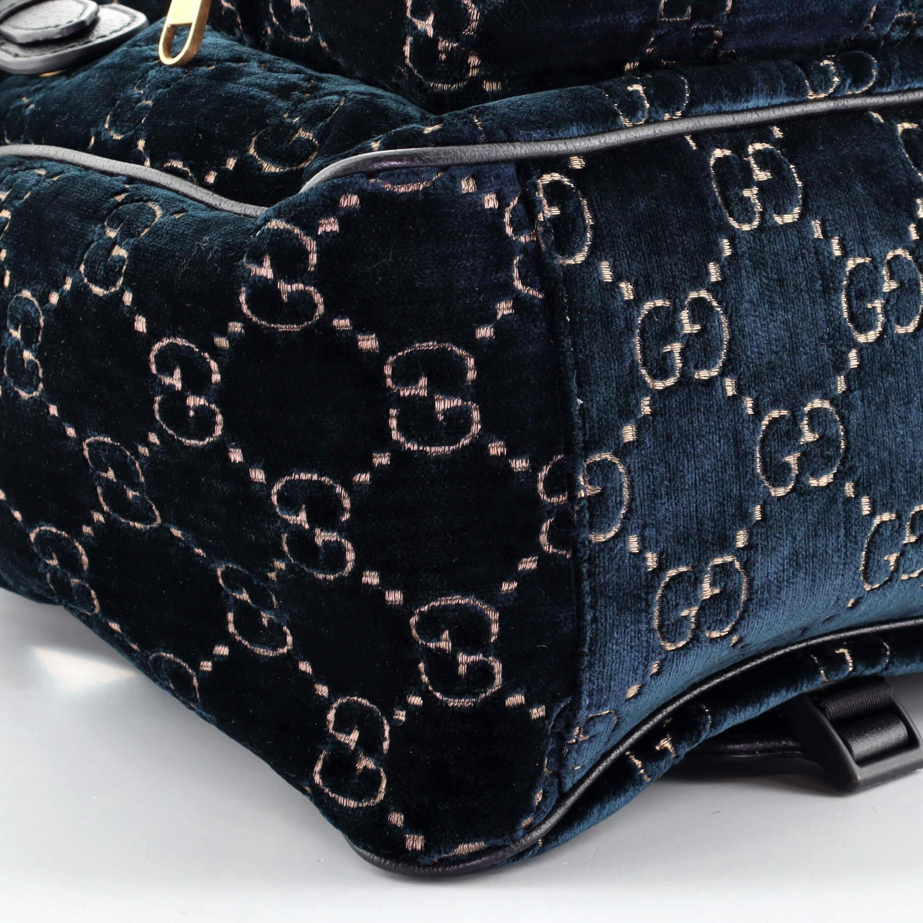 Gucci GG Marmont Rucksack GG aus Samt klein 2
