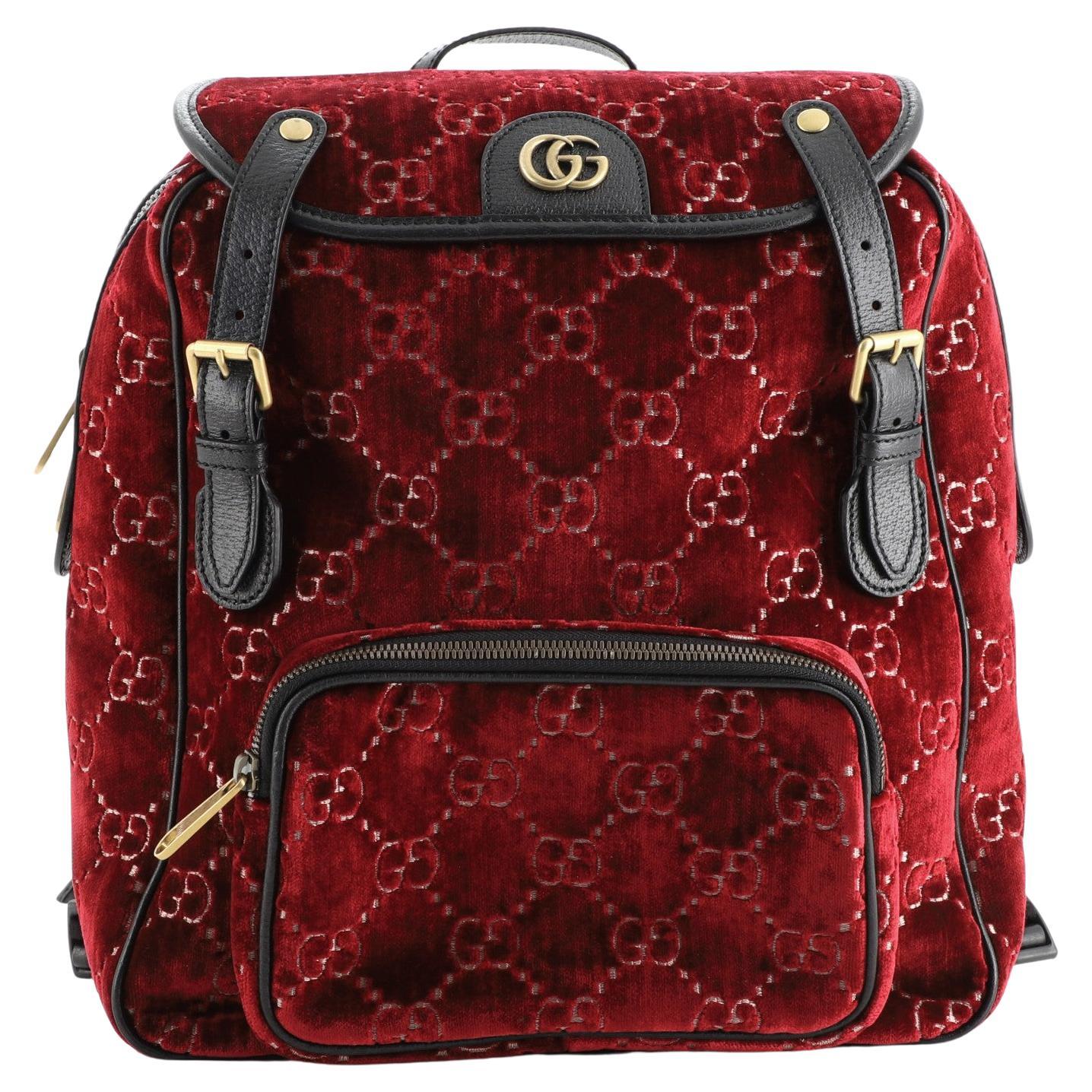 Gucci GG Marmont Backpack GG Velvet Small